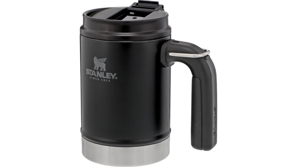 Stanley Classic Big Grip Camp Mug 16oz-, Matte Black, 16 ounce, 10-01693-024