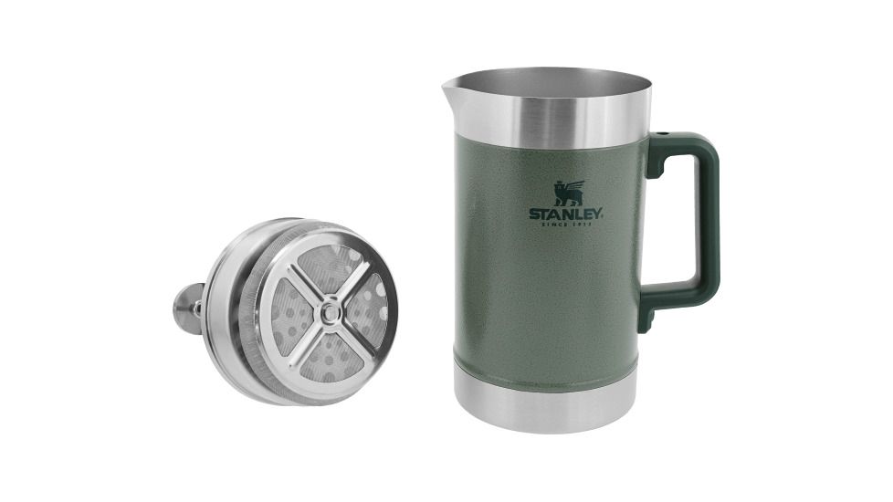 Stanley Classic Stay Hot French Press, Hammertone Green, 48 oz, 10-02888-007
