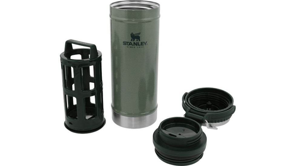 Stanley Travel Mug French Press, Hammertone Green, 16 oz, 10-01855-013