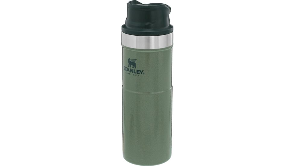 Stanley Classic Trigger-Action Travel Mug, Hammertone Green, 16 oz, 10-06439-026