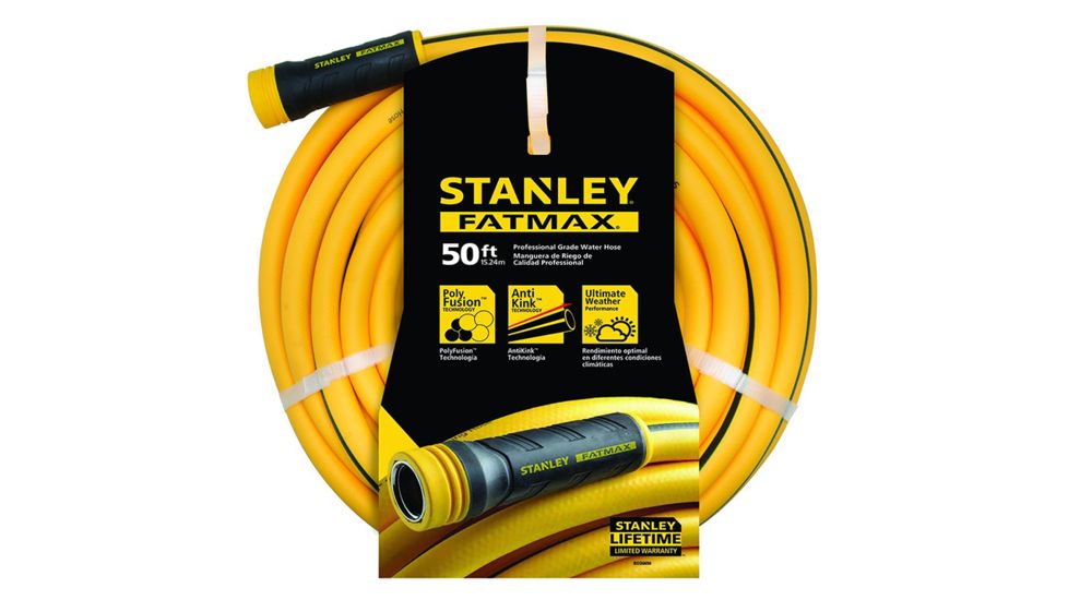 Stanley Tools Fatmax 50ft x 5/8in Professional Grade Water Hose, Yellow, BDS6650