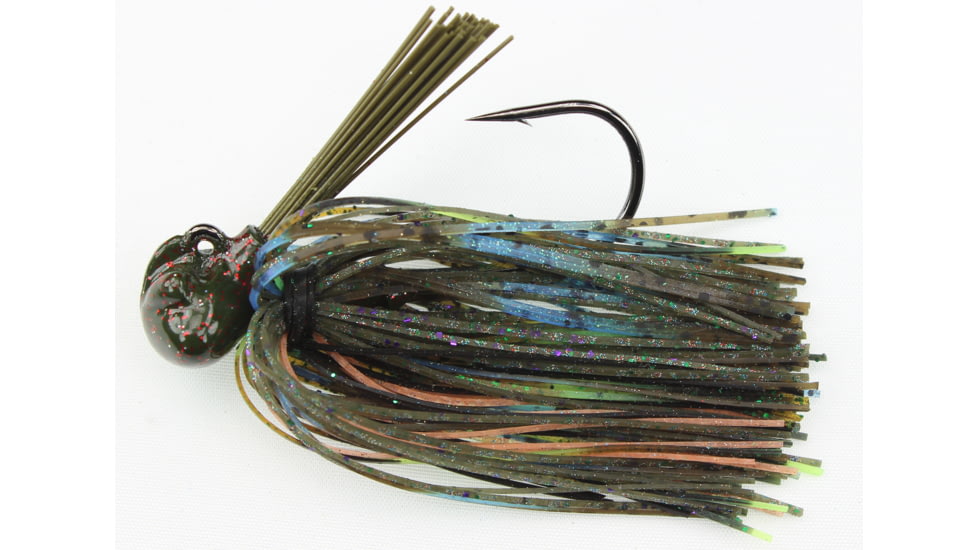 Stanley Jigs 1/2 oz. Stanleys Stand-Up Football Jig, Hand Tied, Perfect Blue Gill, SFBJ12-601HT