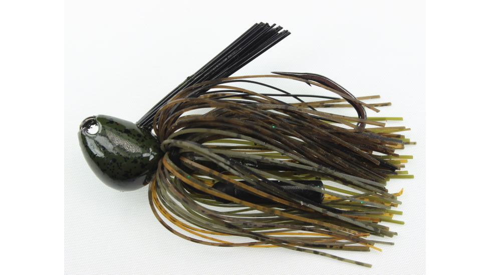 Stanley Jigs 1 oz. Big Nasty Jig, Hand Tied, Green Pumpkin Passion, BNJ1-196HT