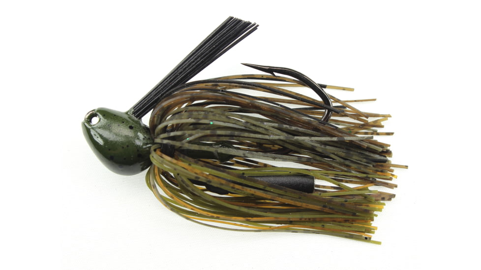 Stanley Jigs 3/4 oz. Big Nasty Jig, Hand Tied, Green Pumpkin Passion, BNJ34-196HT