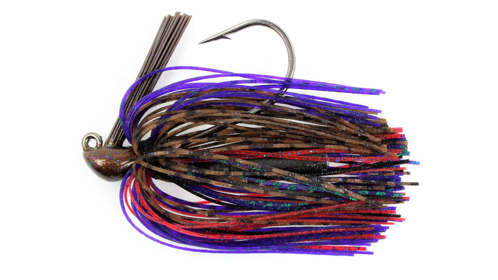 Stanley Jigs 5/16 oz. Rattling Casting Jig, Hand Tied, Plum Tasty, RC516-611HT