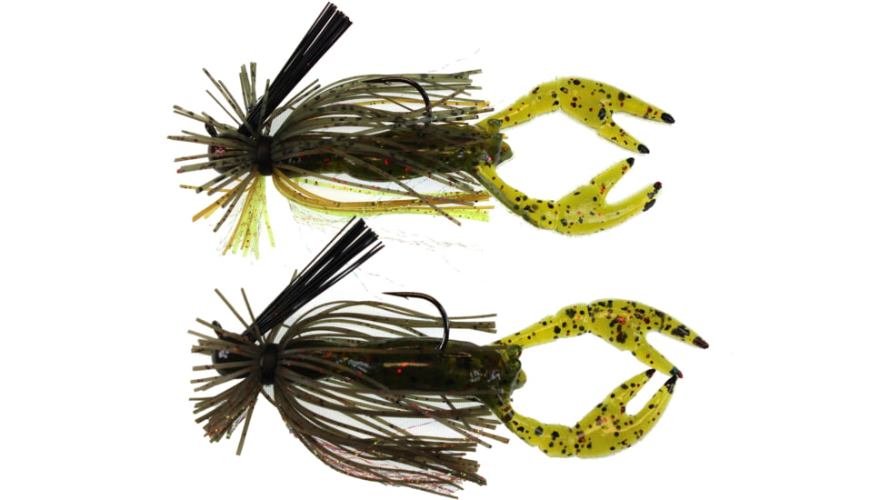 Stanley Jigs Finesse Jig, Pumpkin/Green/Chart, 1/4oz, 2 per Pack, FSR214-6469