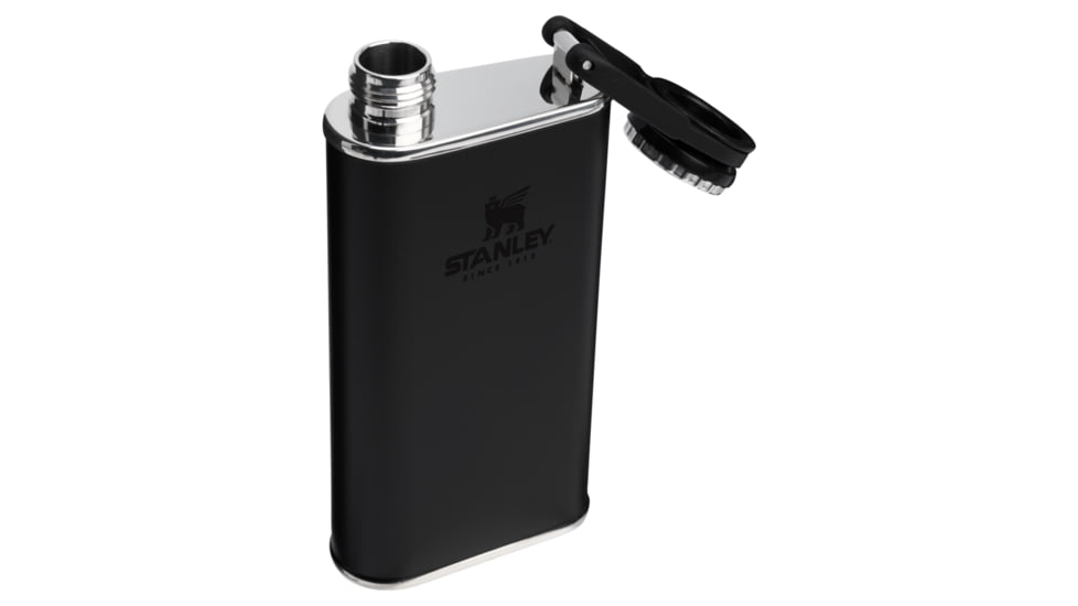 Stanley The Easy Fill Wide Mouth 8 oz Flask, Black 2.0, 8 oz / 0.23 L, 10-00837-346