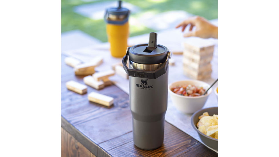 Stanley The IceFlow Flip Straw Tumbler, Charcoal, 30oz / .88L, 10-09993-002