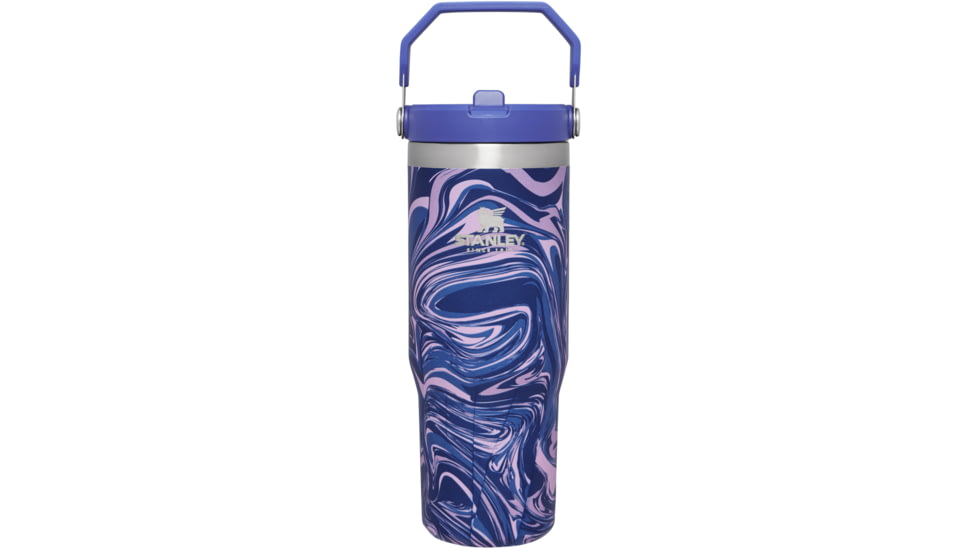 Stanley The IceFlow Flip Straw Tumbler, Lapis Swirl, 30 oz/0.89 L, 10-09993-182