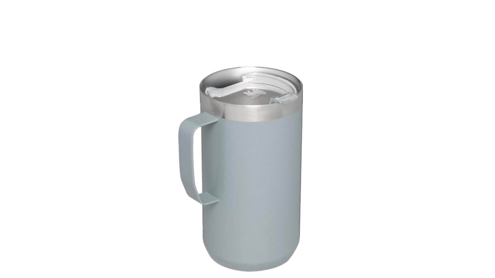 Stanley The Stay-Hot Camp Mug 24oz, Hammertone Silver, 24 oz/0.71 L, 10-11443-009