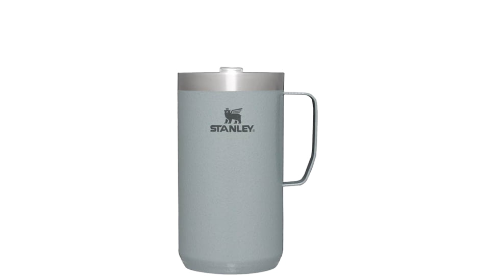 Stanley The Stay-Hot Camp Mug 24oz, Hammertone Silver, 24 oz/0.71 L, 10-11443-009