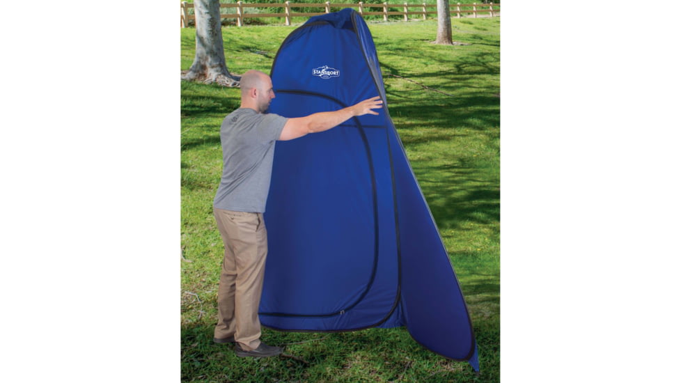 Stansport All Weather Pop-Up Private Shelter, Blue, 48L x 48W x 84H, 738-300-50