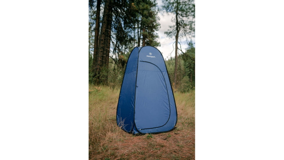 Stansport All Weather Pop-Up Private Shelter, Blue, 48L x 48W x 84H, 738-300-50