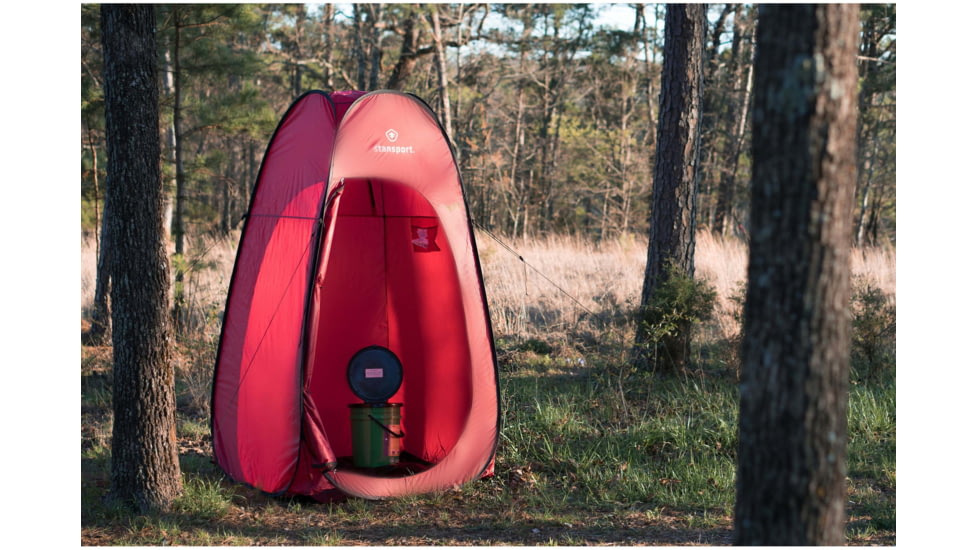 Stansport All Weather Pop-Up Private Shelter, Red, 48L x 48W x 84H, 738-300-60