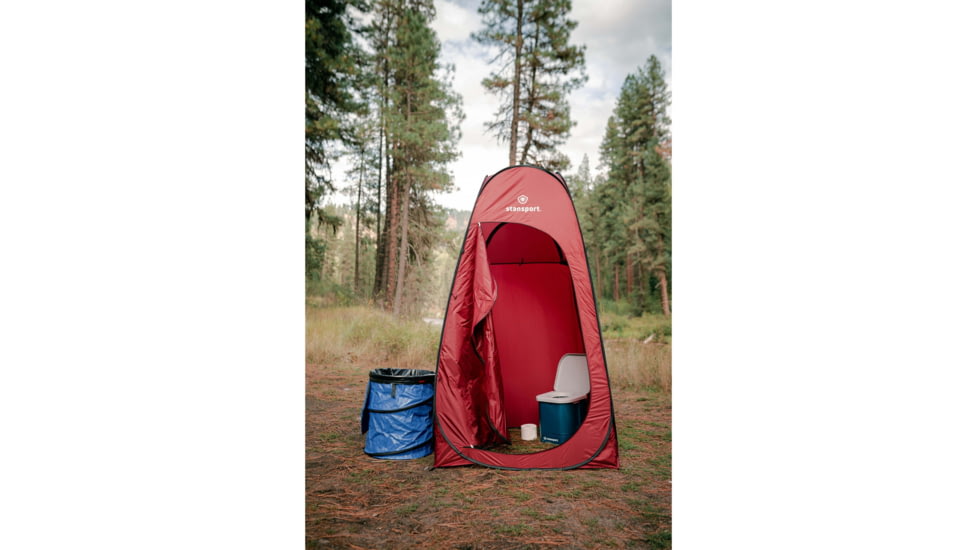 Stansport All Weather Pop-Up Private Shelter, Red, 48L x 48W x 84H, 738-300-60