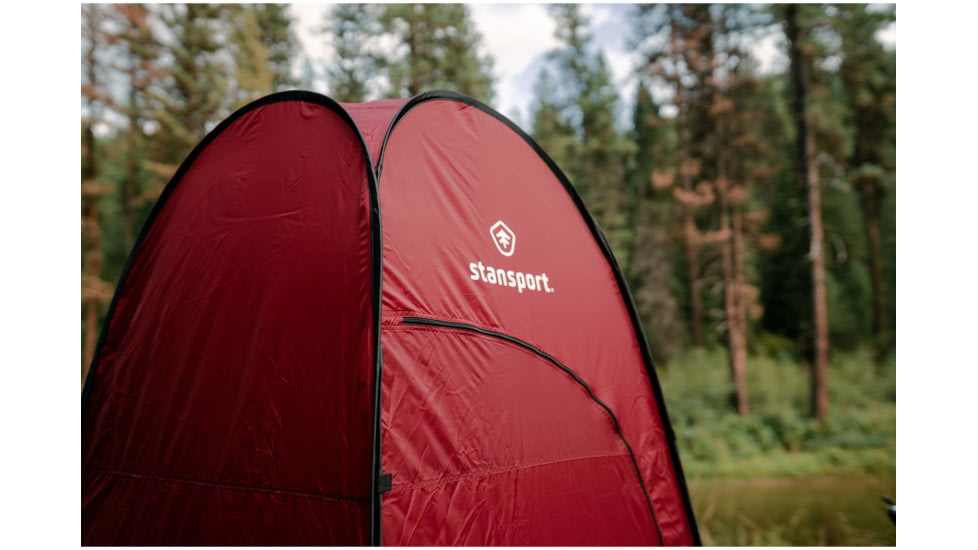 Stansport All Weather Pop-Up Private Shelter, Red, 48L x 48W x 84H, 738-300-60