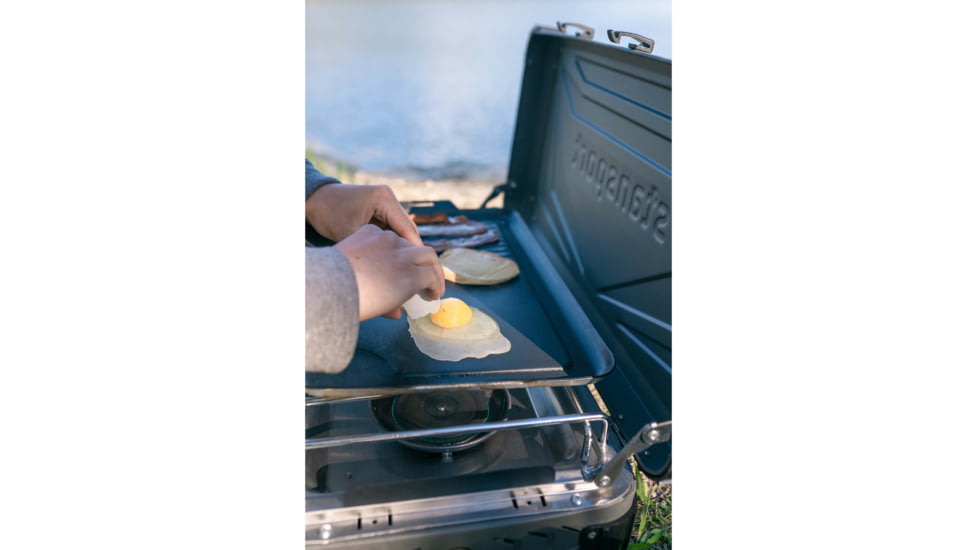 Stansport Boulder Series 2-Burner Propane Stove, 2x 25K BTU Burners, Gray, 24.24L x 17W x 15.5H, 212-700