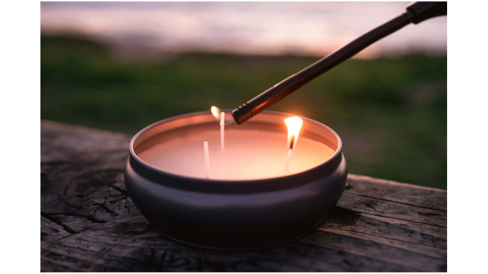 Stansport Bug Repellent Citronella Candle - 3-Wick, 10 oz, Stainless/White, 126