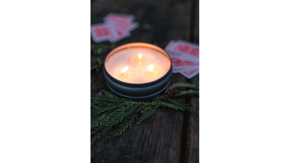 Stansport Bug Repellent Citronella Candle - 3-Wick, 10 oz, Stainless/White, 126