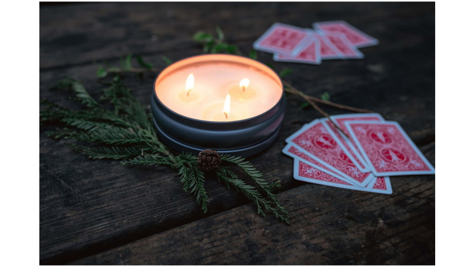 Stansport Bug Repellent Citronella Candle - 3-Wick, 10 oz, Stainless/White, 126