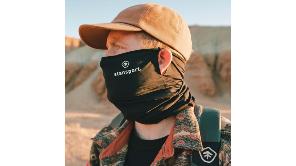 Stansport Neck Gaiter/Face Mask, One Size, Black, 1400-20