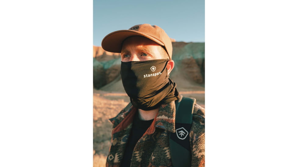 Stansport Neck Gaiter/Face Mask, One Size, Black, 1400-20