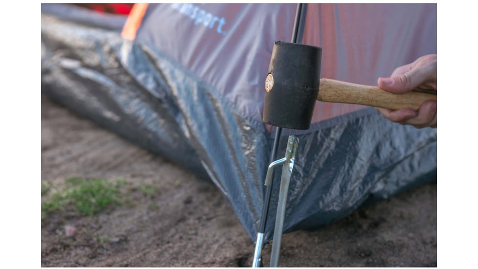 Stansport 12 Steel Tent Stakes - 4 Pack, Stainless, 12L x 0.75W x 0.5H, 812-4