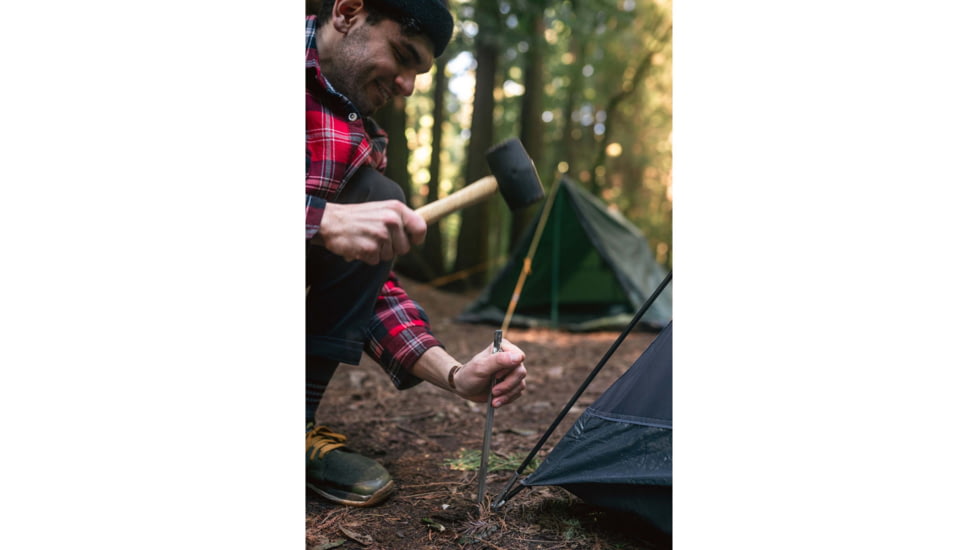 Stansport 12 Steel Tent Stakes - 4 Pack, Stainless, 12L x 0.75W x 0.5H, 812-4