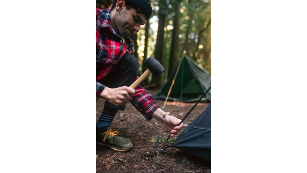 Stansport 12 Steel Tent Stakes - 4 Pack, Stainless, 12L x 0.75W x 0.5H, 812-4