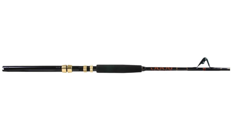 Star Rods Handcrafted Igfa Trolling Rod, 2 Piece, Aftco Bg Unibutt Rollers, Black, 7, IGFA80BHC