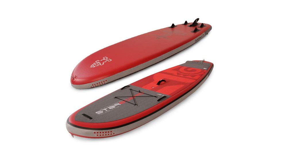 Starboard River Deluxe Lightweight Croc Skin Texture Paddle Board, Red / Black, 9ft 6in, 2011180601001