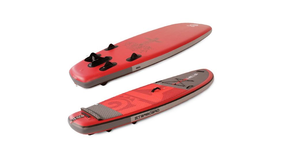 Starboard River Deluxe Lightweight Croc Skin Texture Paddle Board, Red / Black, 9ft 6in, 2011180601001