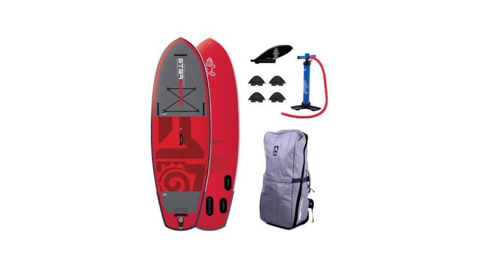 Starboard River Deluxe Lightweight Croc Skin Texture Paddle Board, Red / Black, 9ft 6in, 2011180601001
