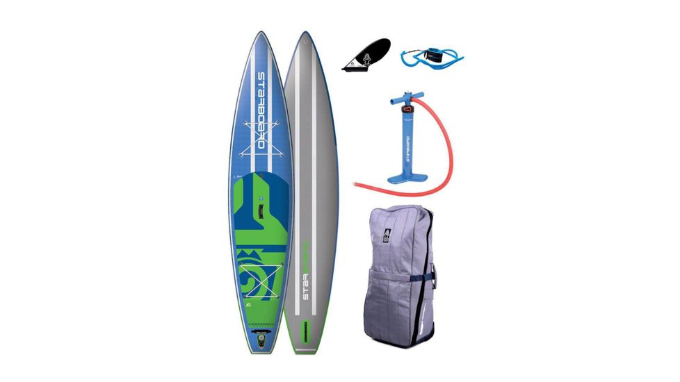 Starboard Touring Zen Inflatable Lightweight Croc Skin Texture Paddle Board, Blue / Green, 12ft 6in, 2024180601001