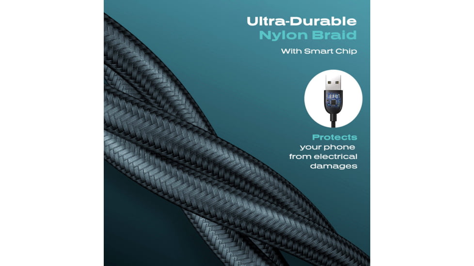 Statik Statik 360 Universal Charge Cable w/ 3 Rotating Magnetic Connectors, 6ft/2M, Black, PUP-0386