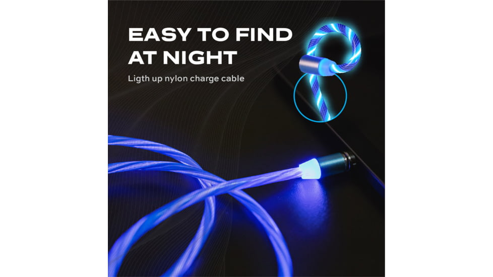 Statik Statik GloBright Universal Light-Up Charge Cable, 3ft/1m, Green, PUP-0253-GRN