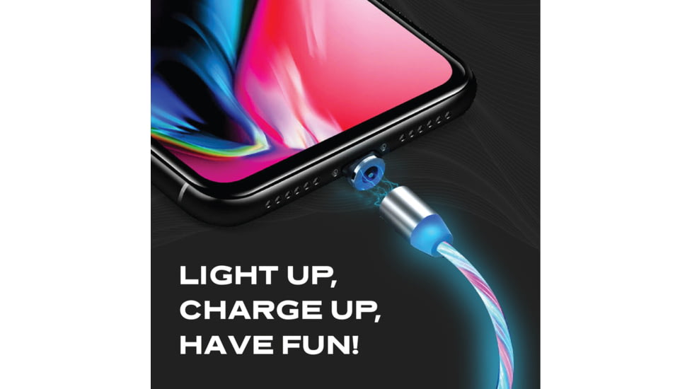 Statik Statik GloBright Universal Light-Up Charge Cable, 3ft/1m, Green, PUP-0253-GRN