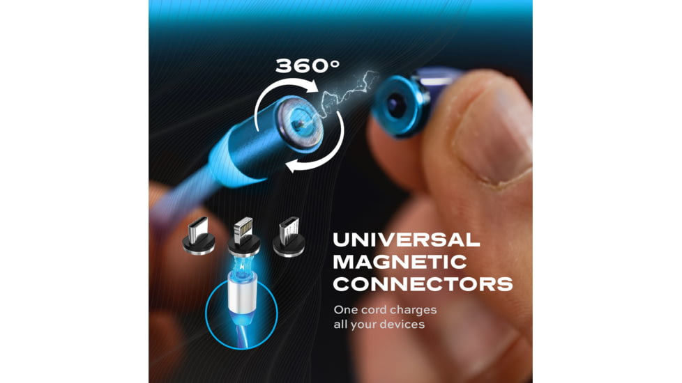 Statik Statik GloBright Universal Light-Up Charge Cable, 3ft/1m, Green, PUP-0253-GRN