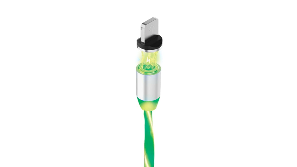 Statik Statik GloBright Universal Light-Up Charge Cable, 3ft/1m, Green, PUP-0253-GRN