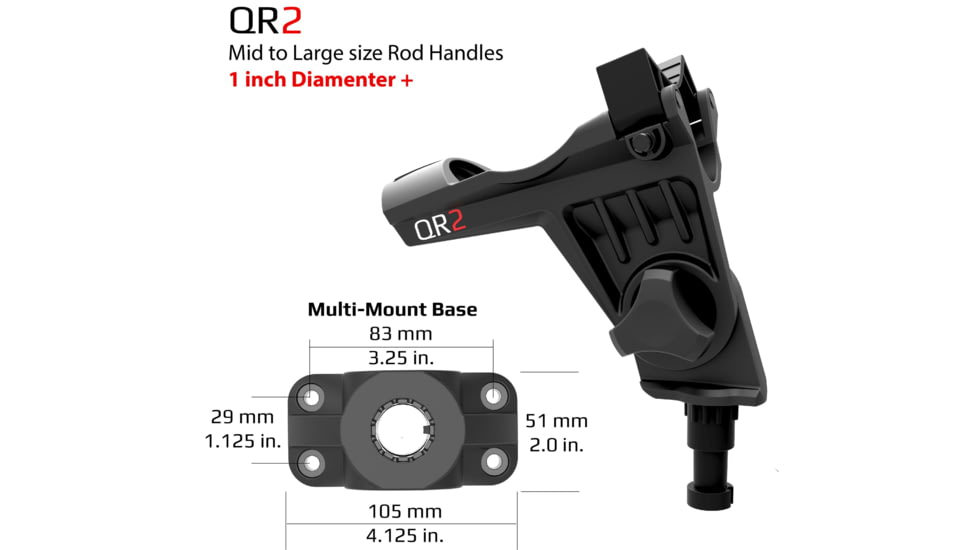 Stealth QR2-MM Quick Release Rod Holder With Multi Mount Base, QR2-MM