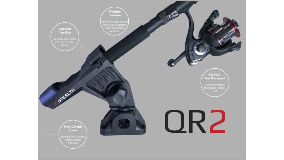 Stealth QR2-MM Quick Release Rod Holder With Multi Mount Base, QR2-MM