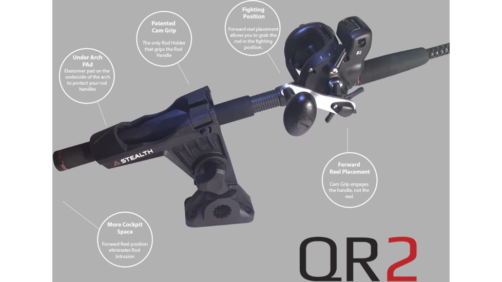 Stealth QR2-MM Quick Release Rod Holder With Multi Mount Base, QR2-MM