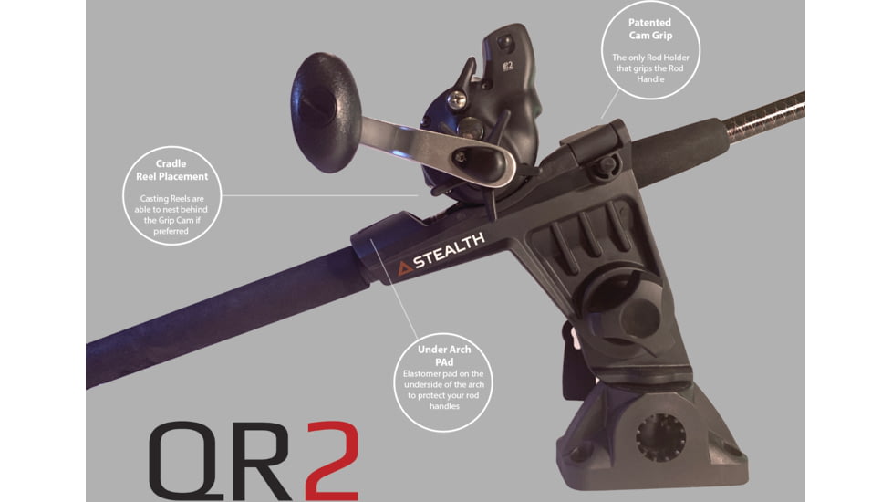 Stealth QR2-MM Quick Release Rod Holder With Multi Mount Base, QR2-MM