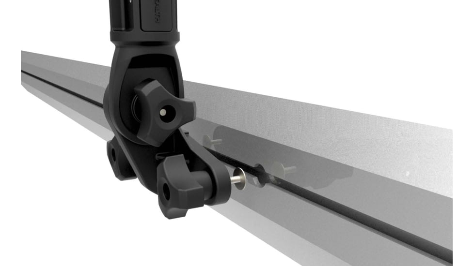 Stealth Rod Holders Gunwale Track Mount Kit, Black, GWTRM1