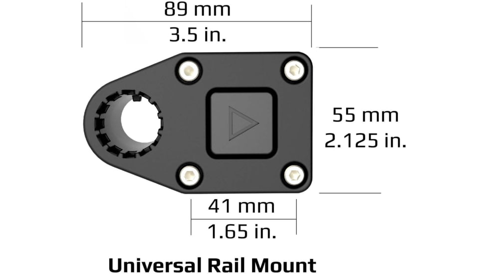 Stealth Rod Holders Universal Rail Mount, Black, URM1