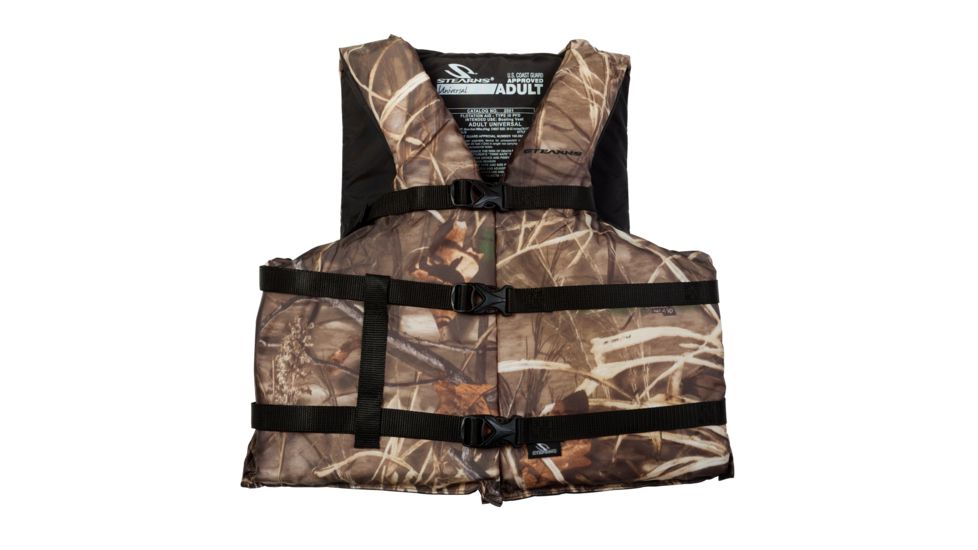 Stearns Pfd 2001 Adlut Boating Universal Camouflage Mx5, Camo, 3000003571