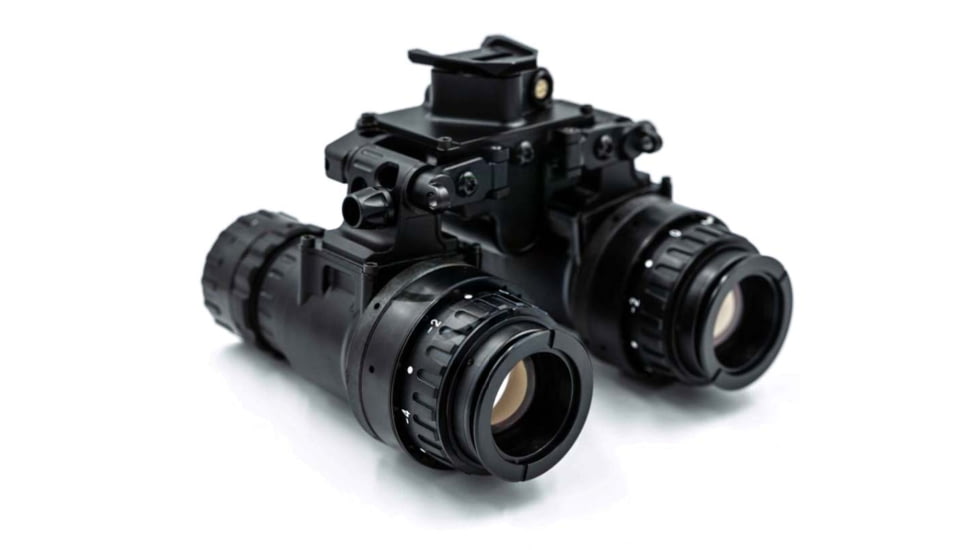 Steele Industries Nighthawk-MG 1x Night Vision Manual Gain with Elbit Milspec White Phosphor Image Intensifiers, Black, NVB-NTMG-EW-BLK