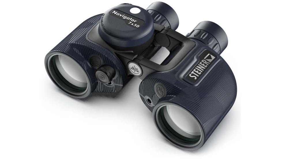 Steiner Navigator 7x50mm Floating Prism System Binoculars w/Compass, Rubber, Navy Blue, 2343