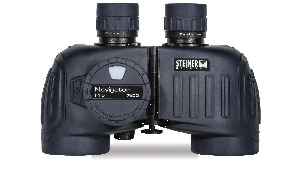 Factory DEMO, Steiner Navigator Pro 7x50mm Porro Prism Binocular, w/Compass, NBR Long Life Rubber Armoring, Navy Blue, 7155-DEMO
