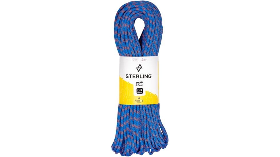 Sterling Ropes Sterling Dyad 7.7 Xeros Rope, 30m, Blue, DHTD106AX030